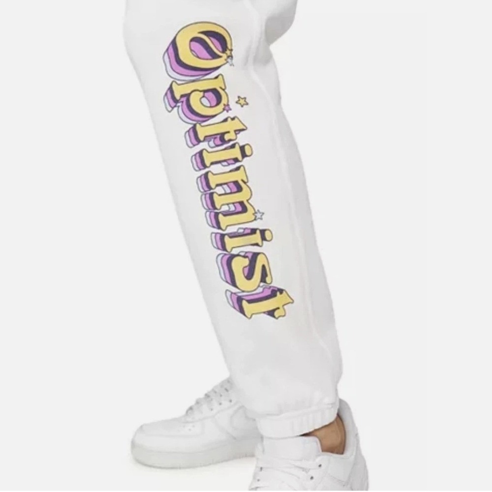 NEW Spiritual Gangster‎ Optimist Laguna Sweatpants White Small